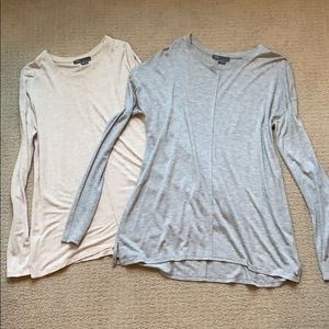 2 Vince long sleeve pintucked Tshirts. Size XS